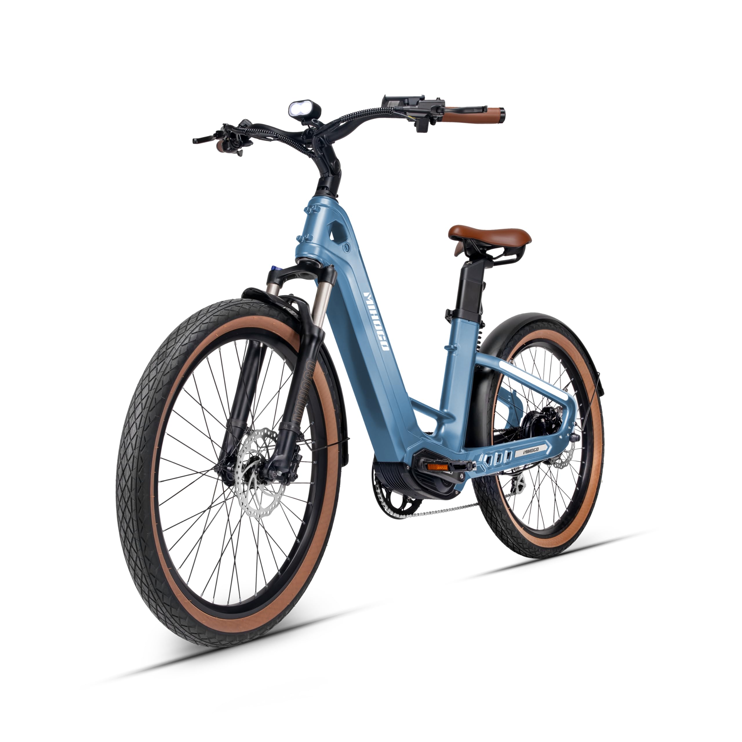 mihogo AIR E-Bike, Carbon E-Bike, mit 48V Doppelakku-System (9,6Ah * 2 Akkus), 85 Nm Motor, 206 km Reichweite, Bluetooth-Navigation, Ideal für City und Trekking – für Herren und Damen