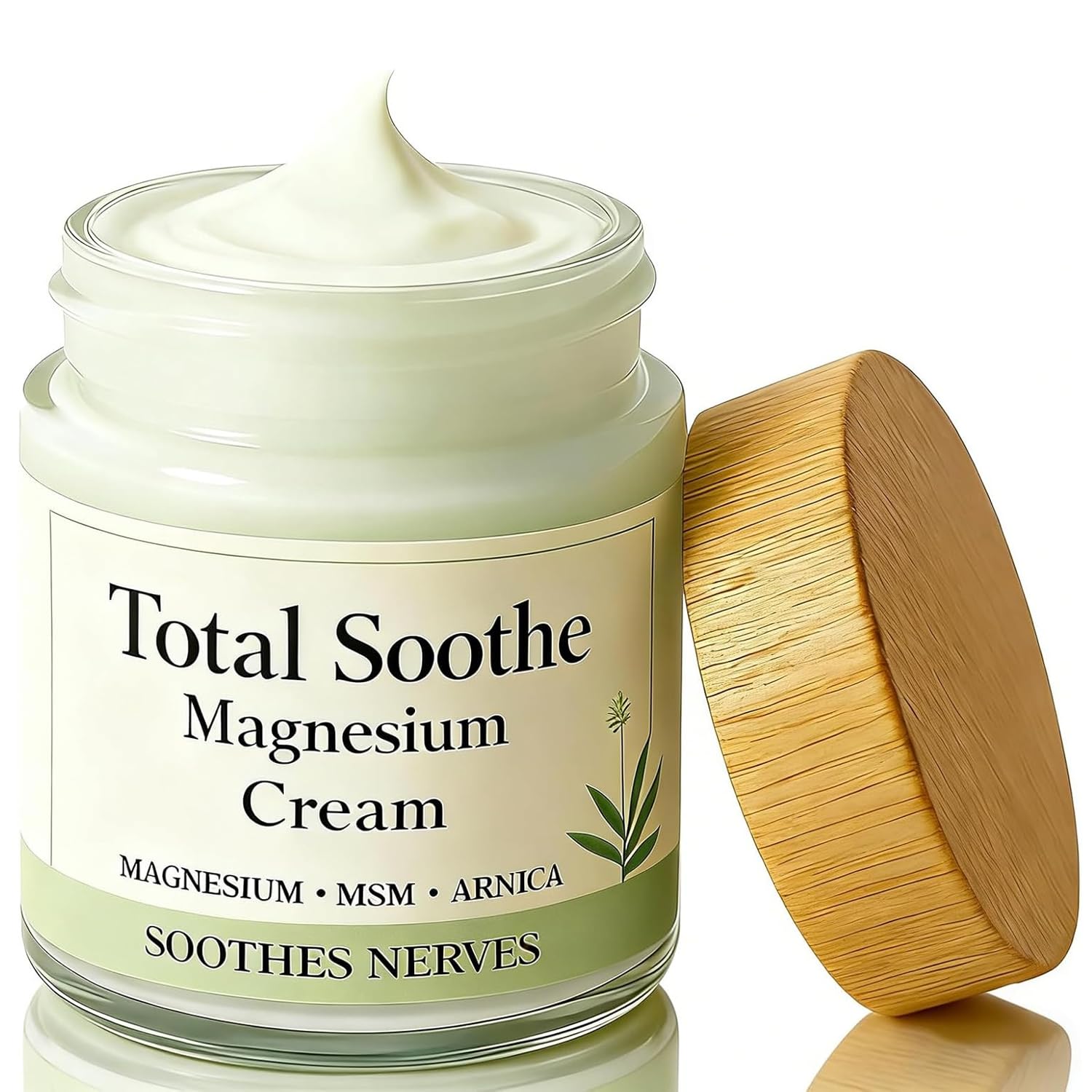 Total Soothe Magnesium Cream, Magnesium MSM & Arnica Muscle Relief Cream for Joints, Knees & Back, Fast-Absorbing, Non-Greasy Body Moisturizer for Muscle Soreness & Recovery-2.12 oz
