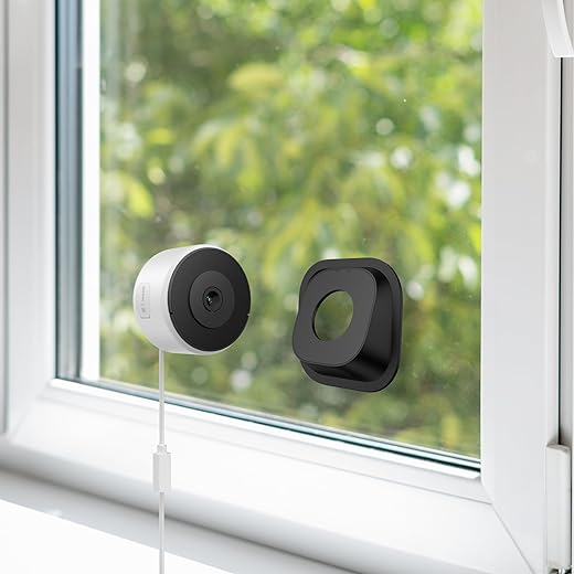 Luna 3MP 2K Window Camera, 2.4GHz WiFi6 Indoor Cameras for Home Security Outdoor, Smart AI Descriptive Motion Alert, Color Night Vision, Stick-On Glass-Mount Wired, Easy & Quick Install