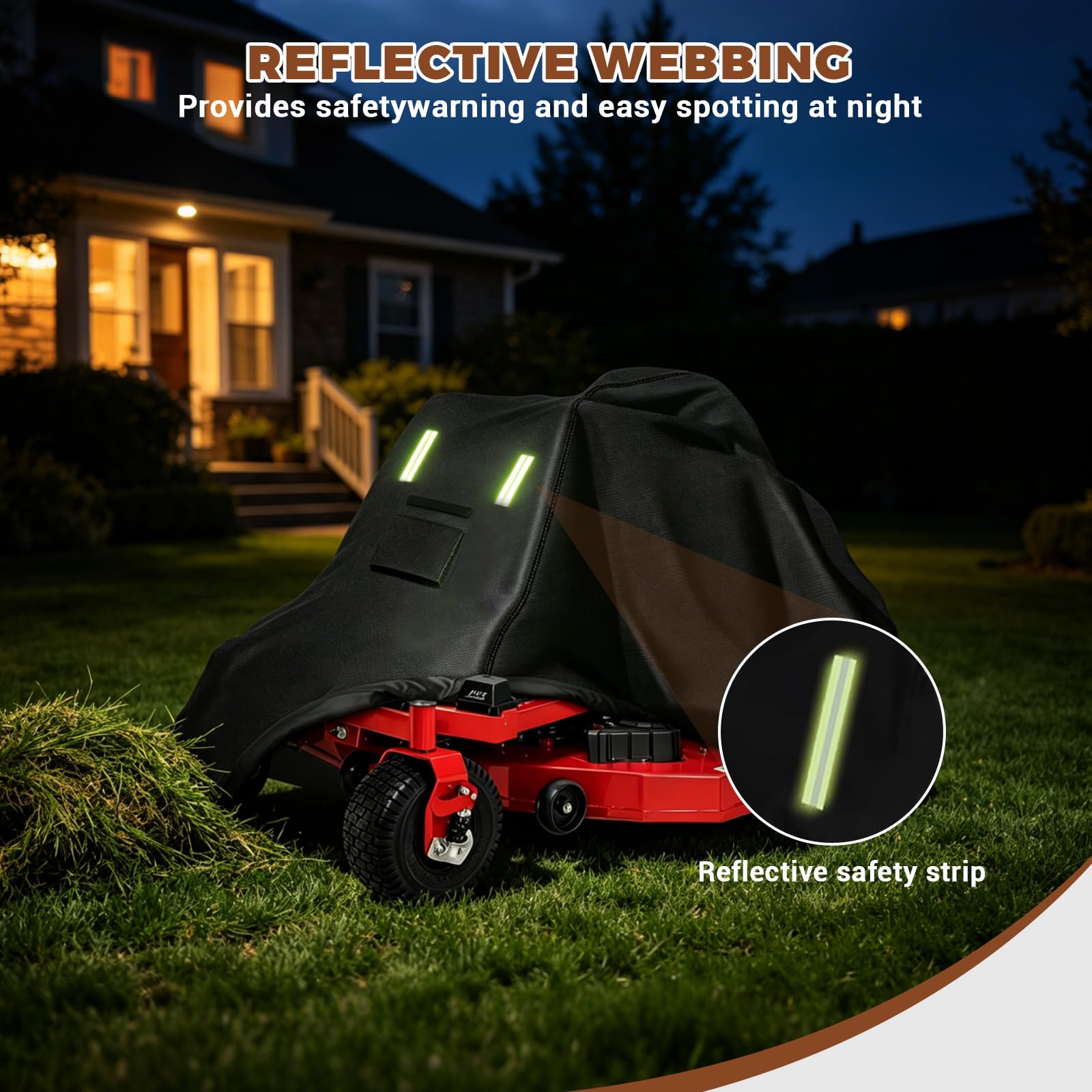 Funda de Cortacésped,tela para tractor de jardín impermeable resistente a la intemperie 600D Oxford resistente, 250 x 110 x 110 cm