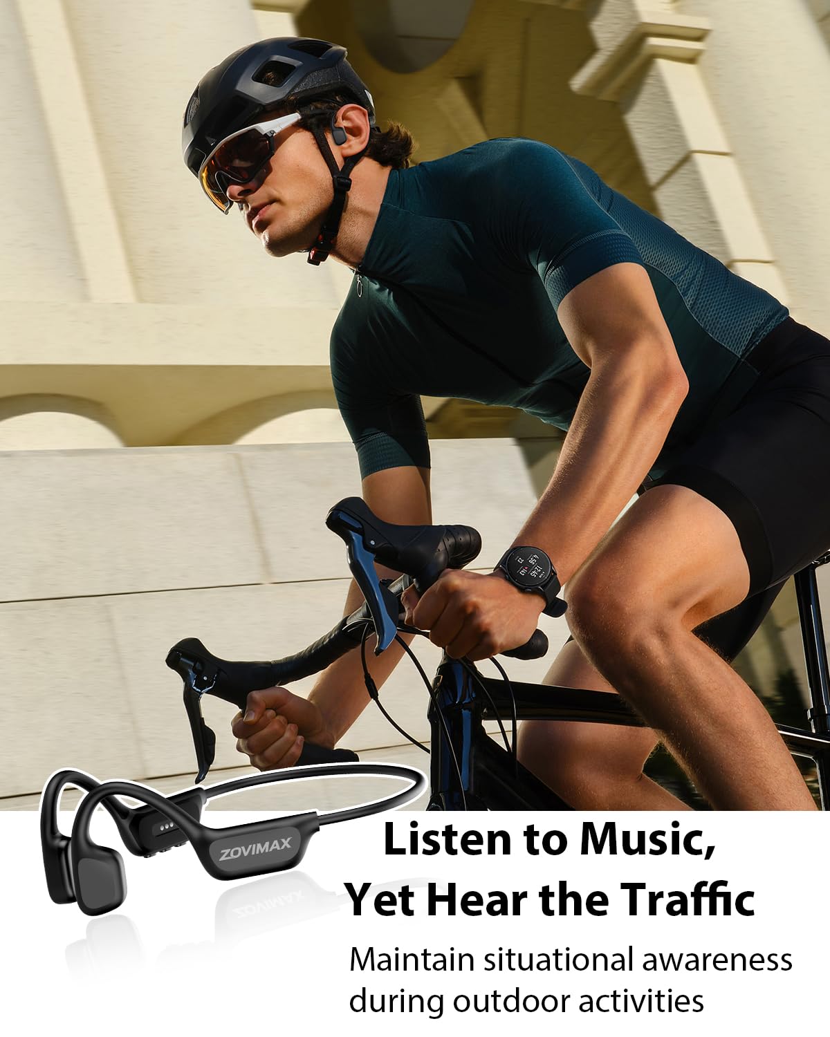 Militari Cuffie Conduzione Ossea, Bluetooth 6.0, IP68 Nuoto Impermeabili Sport-Cuffie Con Lettore MP3 da 8GB, 12Ore Anti-vento Open Ear Sportive Auricolari per Subacquee/Surf/Corsa/Ciclismo