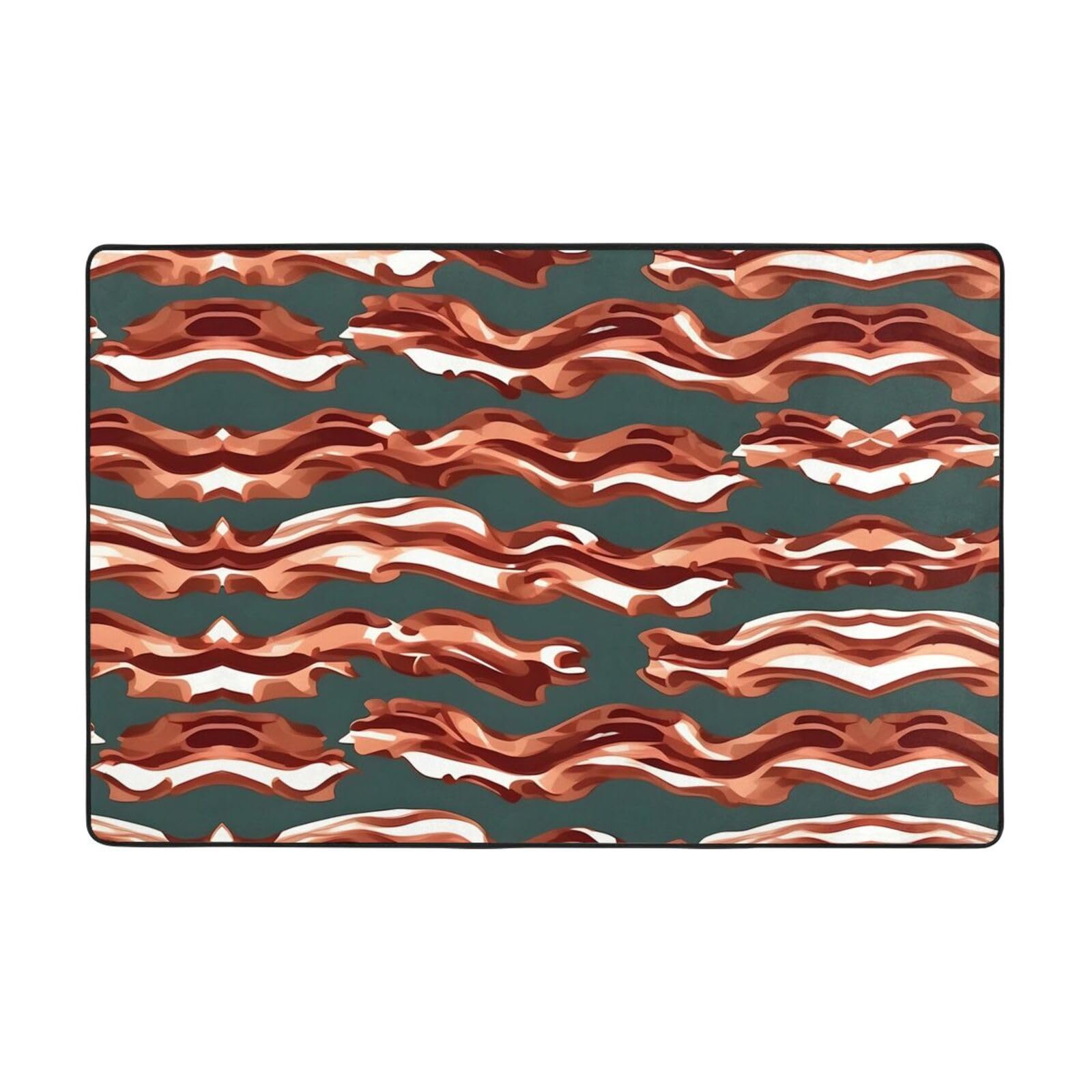 Tapis motif bacon pour chambre a coucher et decoration maison