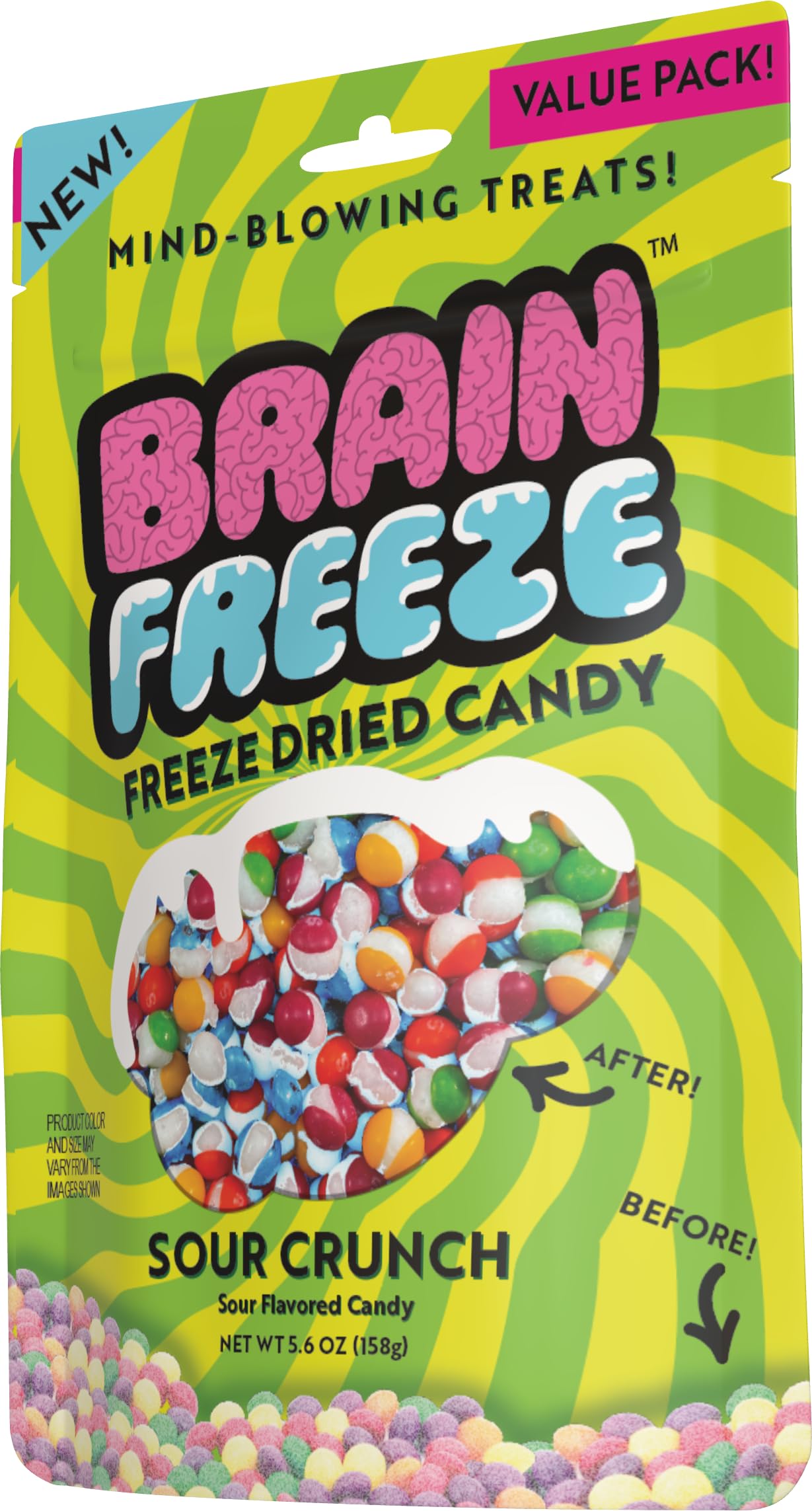 Amazon.com : BRAIN FREEZE Sour Crunch Freeze-Dried Candy – Sweet