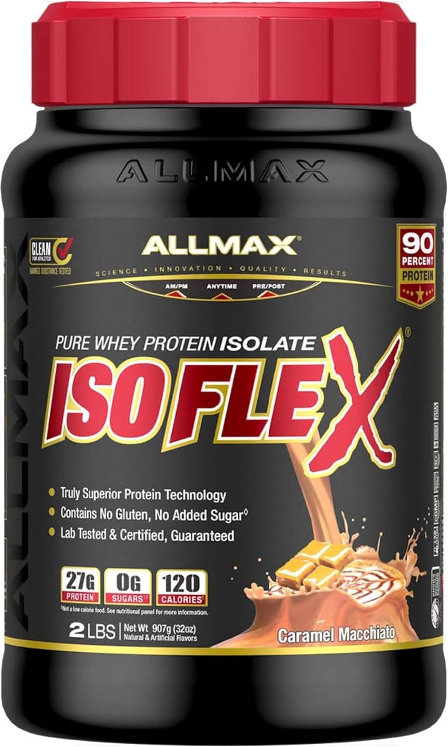 ALLMAX Diet ISOFLEX Whey Protein Isolate, Caramel Macchiato – 2 l…
