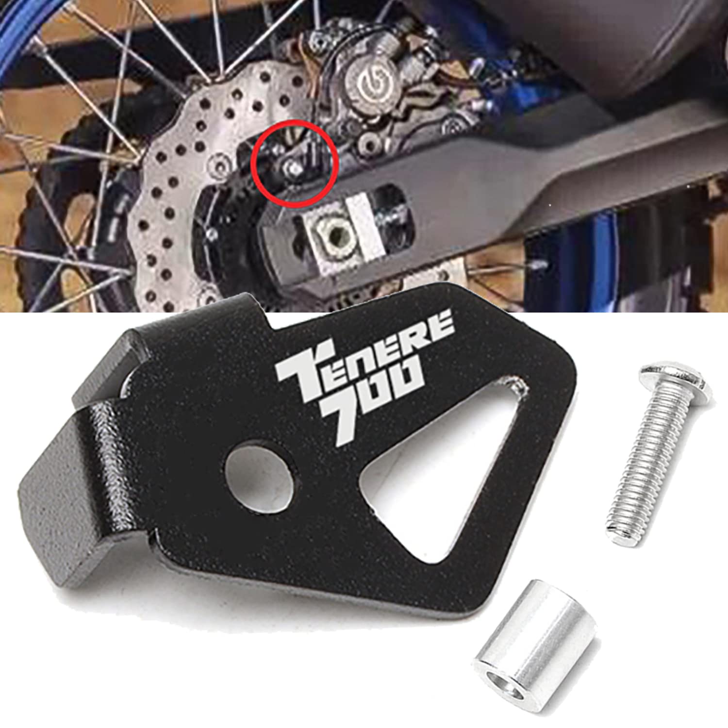 Moto Accessori per TENERE 700 T700 2019 2020 2021 2022 2023 tenere700 tappo serbatoio olio freno posteriore e protezione sensore ABS e copertura protezione tallone