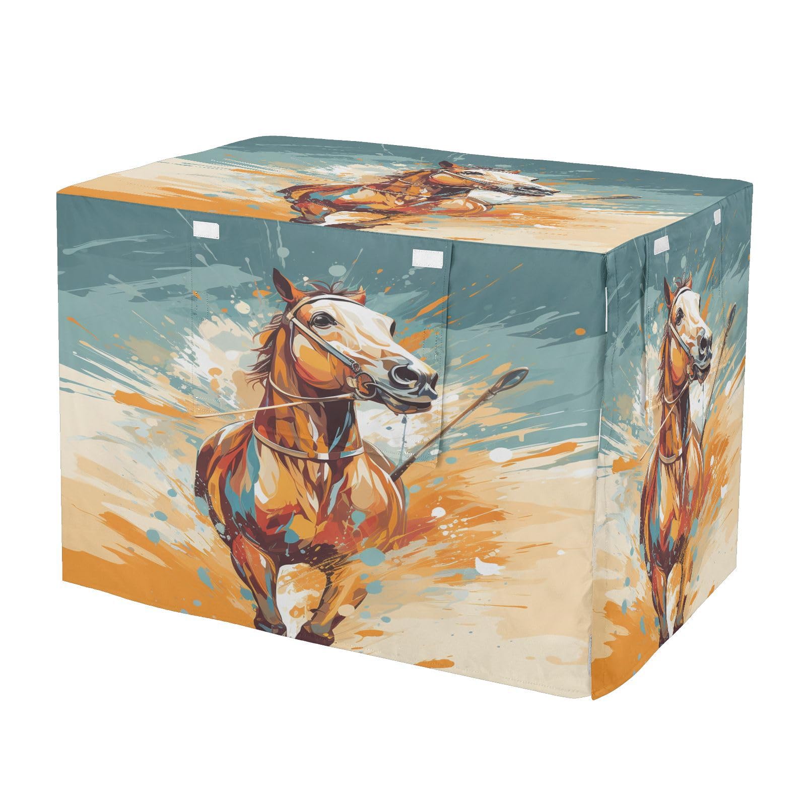 Housse de cage pour chien imperméable aquarelle cheval pour intérieur et extérieur