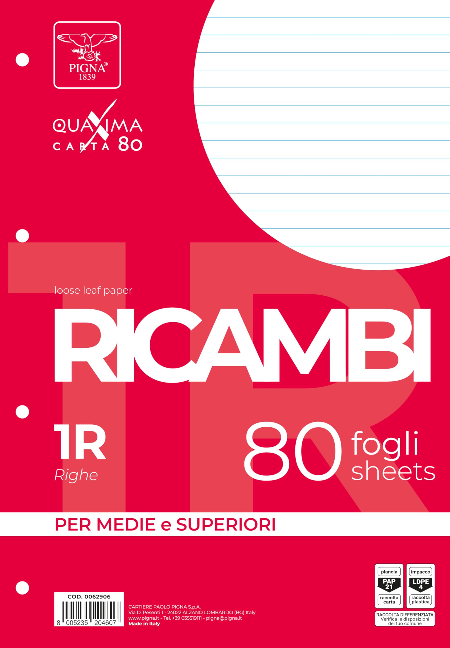 PIGNA QUAXIMA Spare, Pack 80 Sheets, A4
