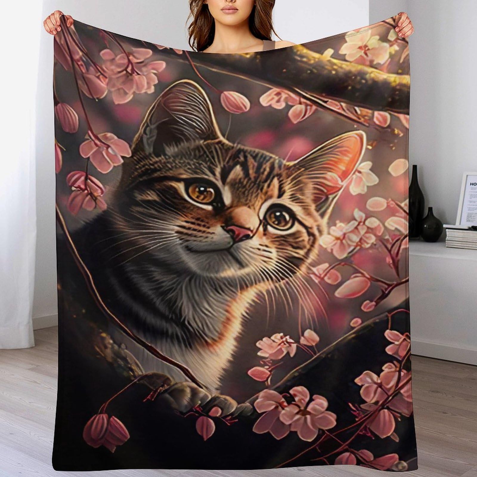 Plaid chat couverture polaire pour réchauffer vos soirées cocooning sur le canapé