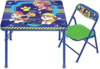 Paw Patrol Toddler Table & Chair Set - Sturdy Metal Construction, 20x20 Table, Ages 2-4, 70lb Limit, Fun Playroom Furniture