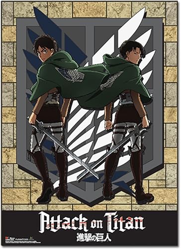 Great Eastern Entertainment Attack ON Titan - EREN & LEVI Edición Especial WALLSCROLL