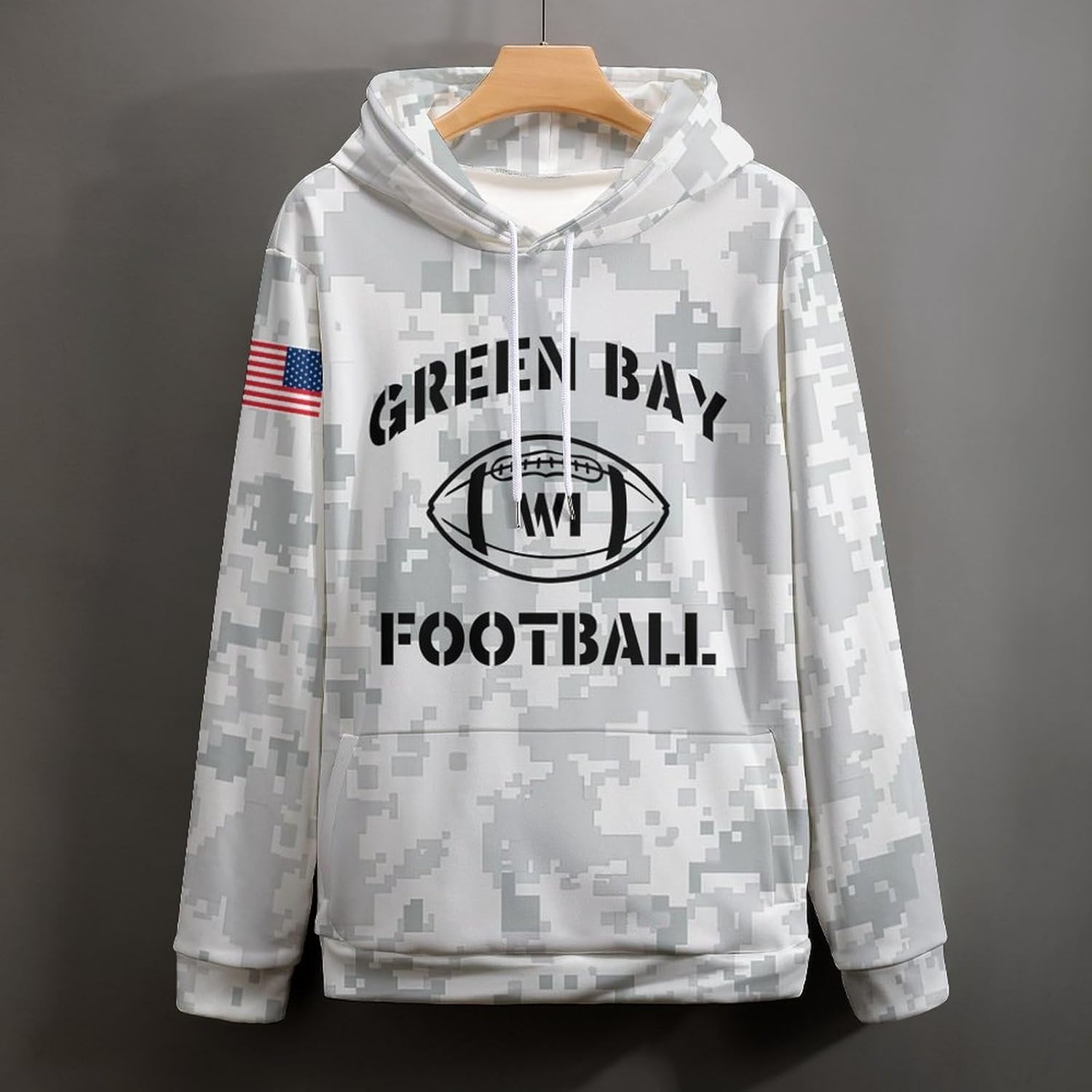 Custom 2024 Camo Salute Hoodie Personalized Football Sweatshirt Fans Name & Numbers Apparel for Men Women Youth Gifts