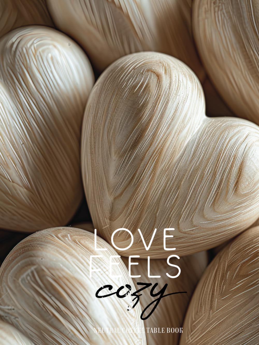 Livre de décoration haut de gamme beige | Objet esthétique minimaliste salon
