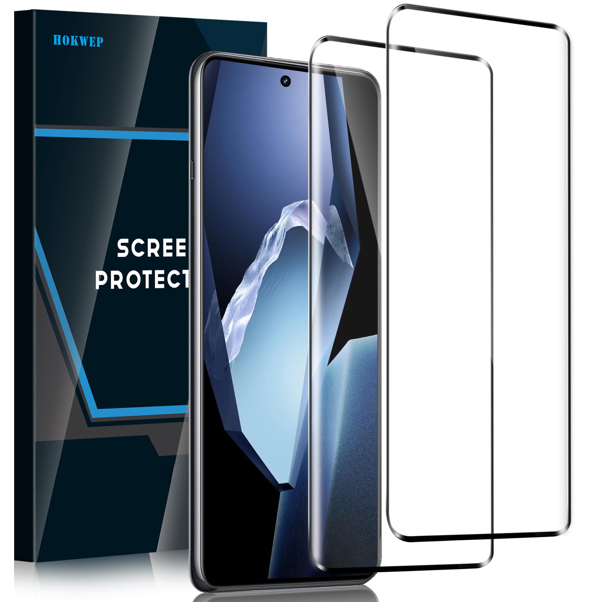 Screen Protector for OnePlus 13R, 2 Pack HD Clear 9H Tempered Glass Screen Protector, Anti Scratch Bubble Free Case Friendly HD Film Compatible with