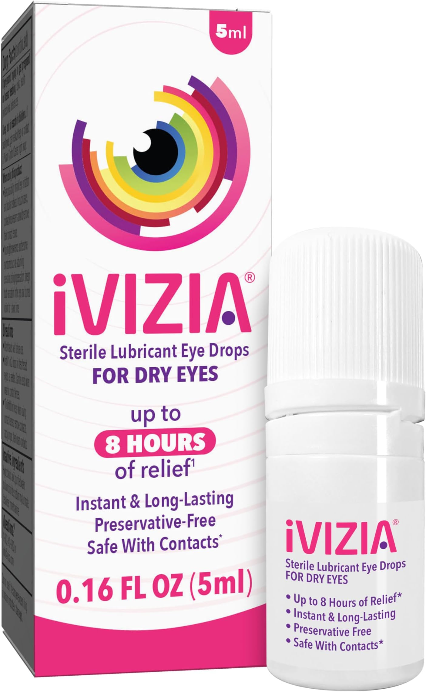 Sterile Lubricant Eye Drops for Dry Eyes, Preservative-Free, Moisturizing, Dry Eye Relief, Contact Lens Friendly, 0.16 fl oz Bottle