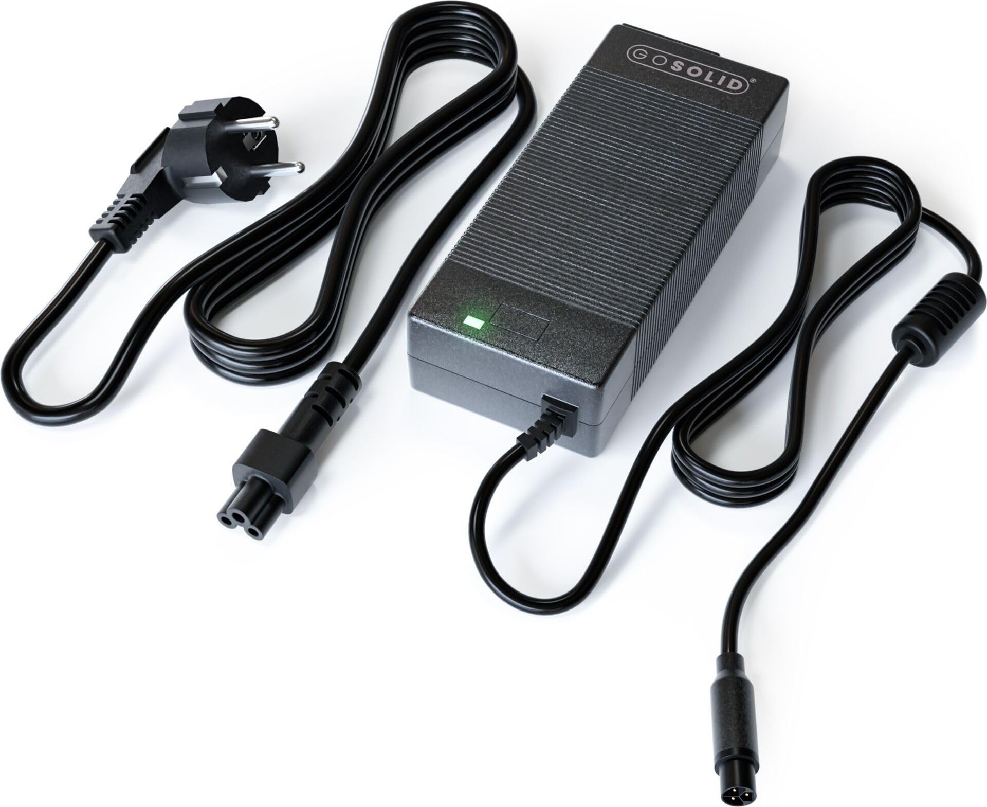 GO SOLID! Chargeur Compatible avec Huyser Maleo, Domaso & Novara vélo électrique 42V/2A (3 Broches)