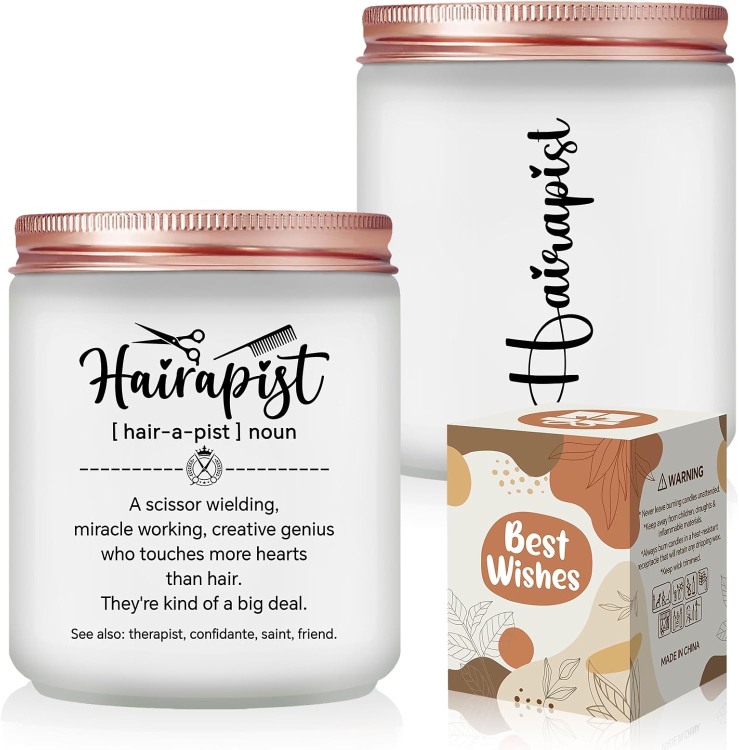 Hair Stylist Gifts for Women Men - Female Hairdresser Gifts Idea, Birthday Christmas Gift for Hairapist Barber Salon Owner Cosmetology Student Graduation Present - Lavender Scented Candle