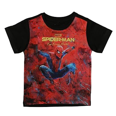 Marvel Spiderman by Wear Your Mind Boys Regular fit T-Shirt