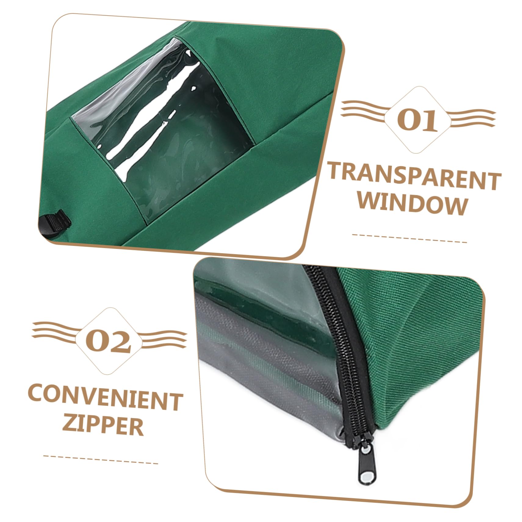 Hoement Langer Geschenkpapier Organizer aus Oxford Stoff Grün Wiederverwendbar Aufbewahrungsbeutel für Verpackungspartys und Weihnachten