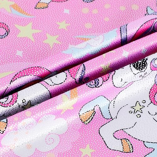 Miniatura 3 de HOZIY Leotardos de gimnasia para niña con estampado de unicornio sirena arcoíris cupcake dinosaurio con brillo para niñas de 2 a 10 años