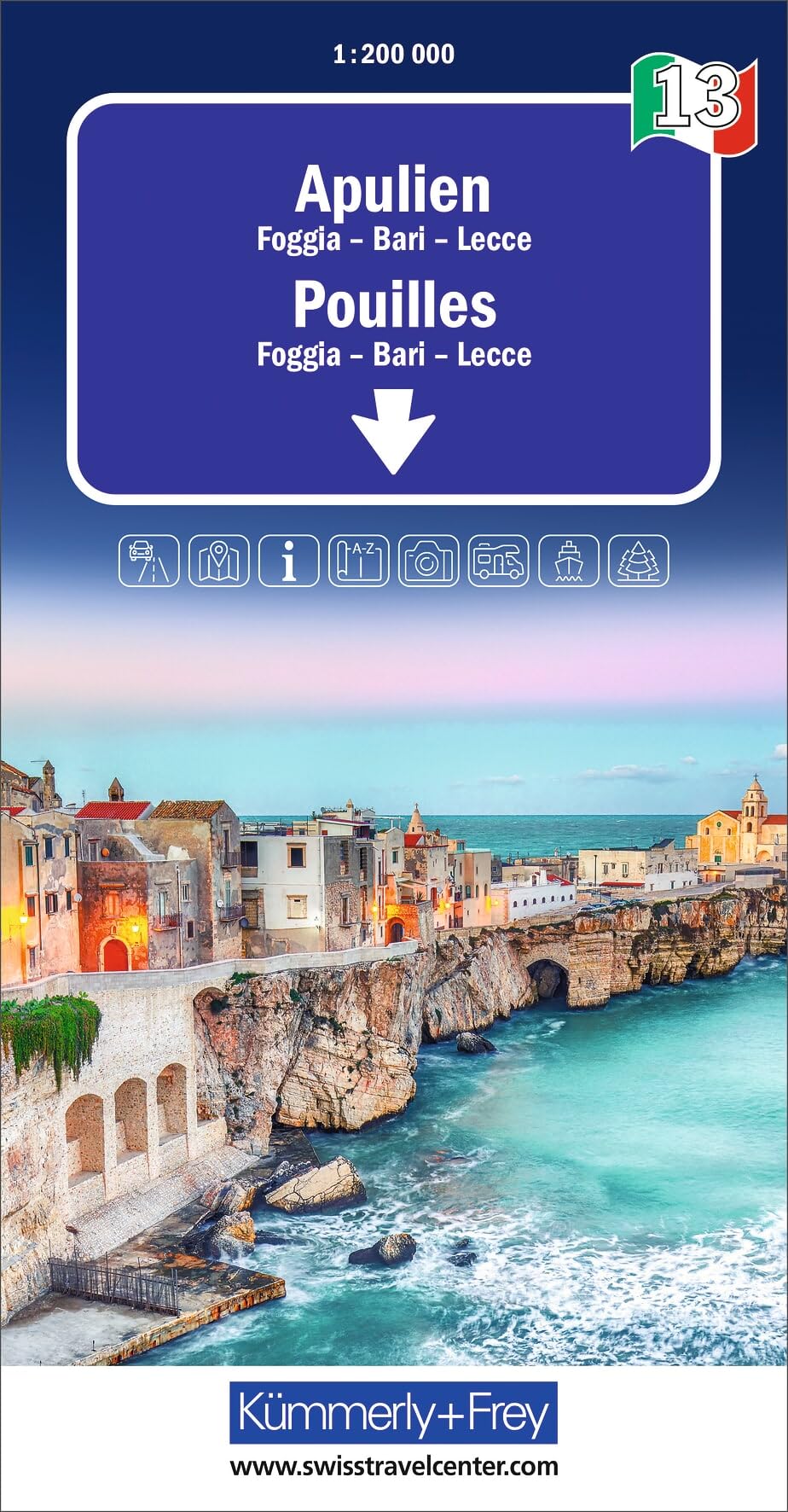 Apulia (13): Mit Foggia, Bari und Lecce. Inkl. Stadtpläne, Ortsverzeichnis und Reiseinformationen (Regional maps - Italy)