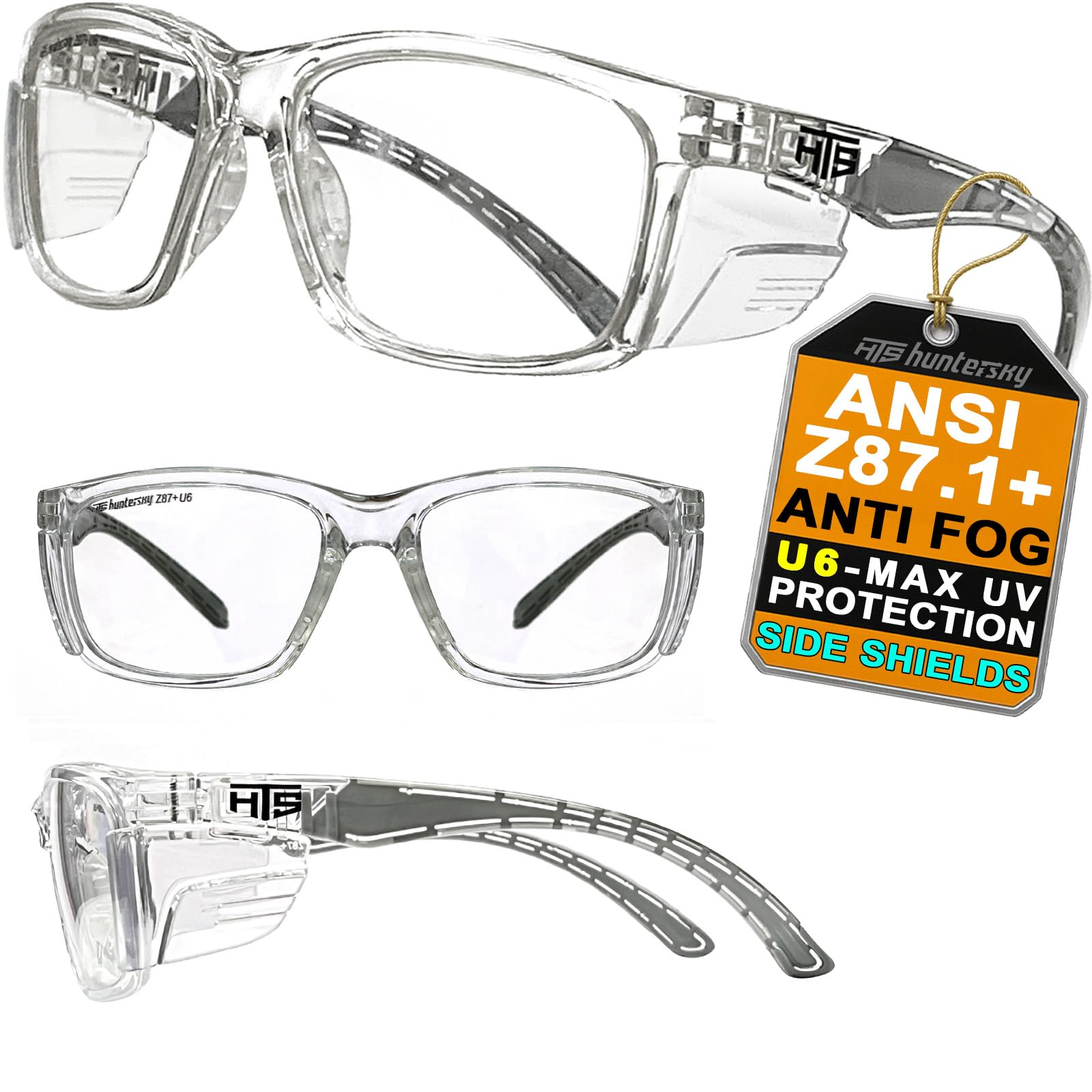 HTS HUNTERSKY Anti-Fog Safety Glasses with Side Shields ANSI Z87.1 — Amazon image 9