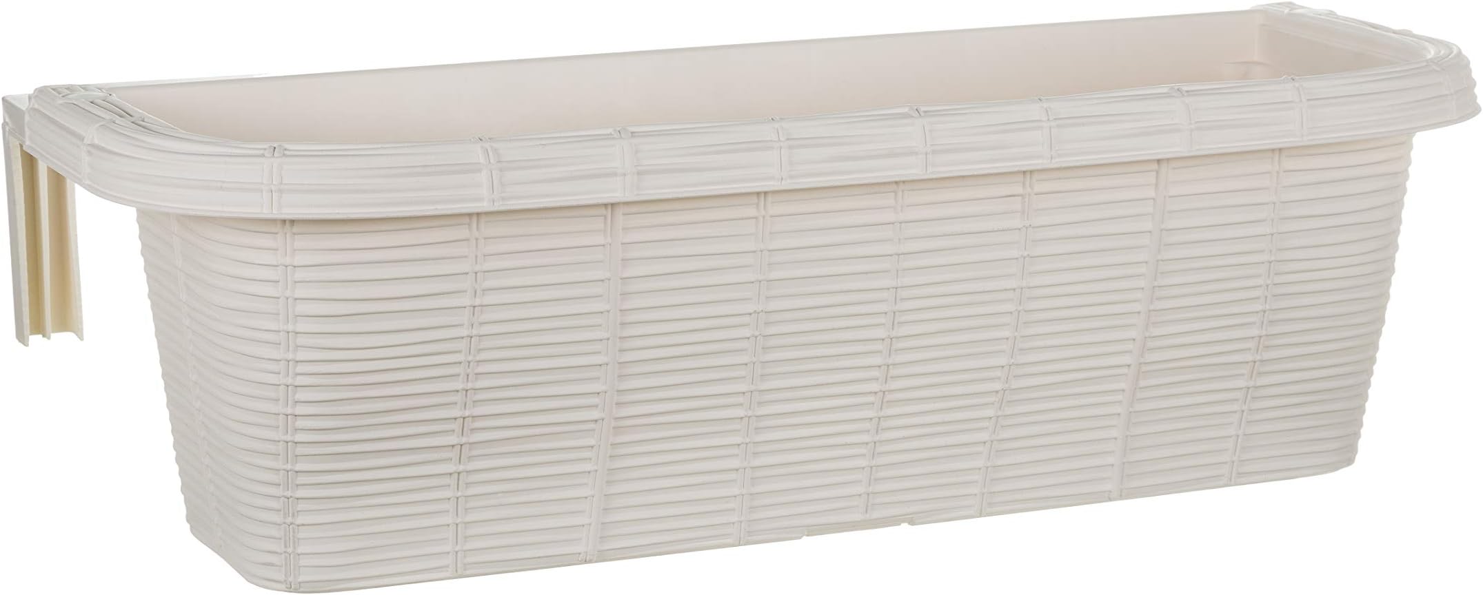 WINDOWBOX 24 inch Countryside Railing Planter Color White