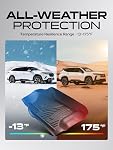 YHTAUTO Floor Mats Fit Chevy & GMC & Cadillac, Silverado/Sierra 1500 2500HD 3500HD, Suburban, Tahoe, Yukon/Yukon XL, Escalade/Escalade ESV, TPE All Weather Car Mats Waterproof Odorless Floor Liner