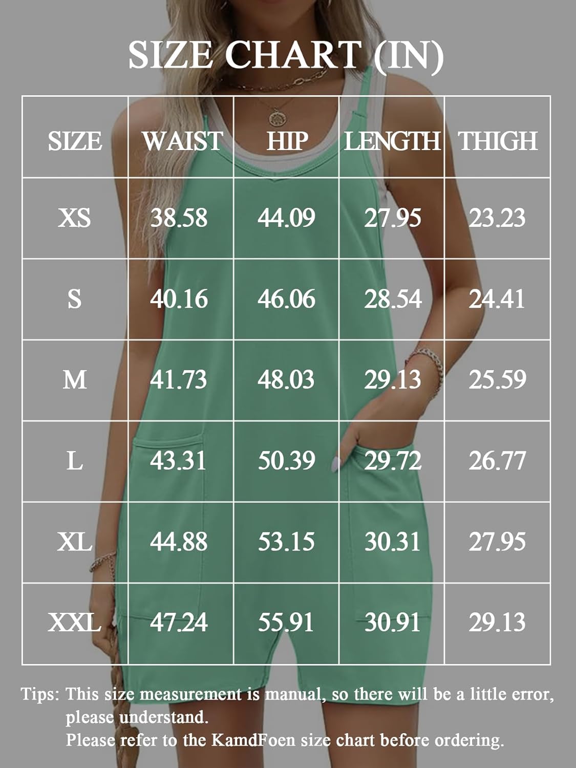 Rompers for Women Summer Casual Sleeveless Spaghetti Strap Shorts Overalls Jumpsuit with Pockets - Image 6