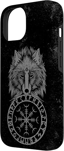 Miniatura 5 de Funda para iPhone 13 Pro Max Viking Aegishjalmur Runes Fenrir Odin Yelm Of Awe