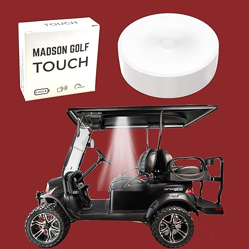 Palo de techo universal para carrito de golf en cualquier lugar, luz LED de un solo toque se adapta a carritos Club Car, adelante, precedente, EZGO,
