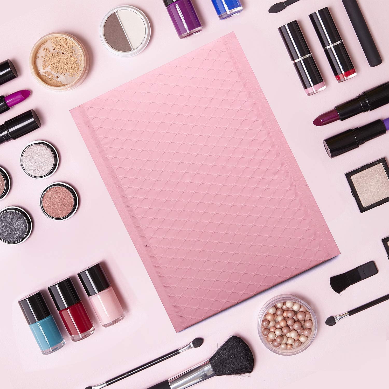 Metronic Sakura Pink Bubble Mailers 6x10 (50 Pack Bulk #0) Light Pink Blush Poly Bubble Mailers, Self-Seal Shipping Bags, Padded Envelopes, Packaging Supplies for Small Business, Boutique : Office Products