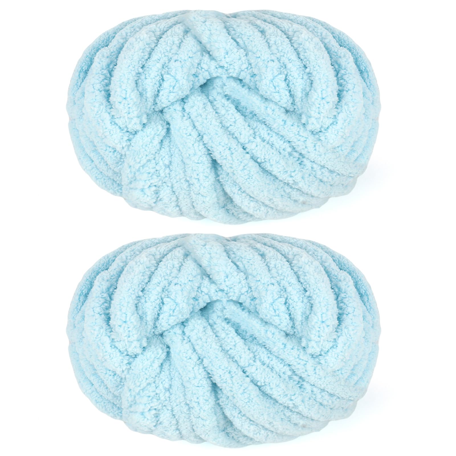Reessy Chunky Yarn for Hand Knitting, 2×250g Super Chunky Yarn-Sky Blue