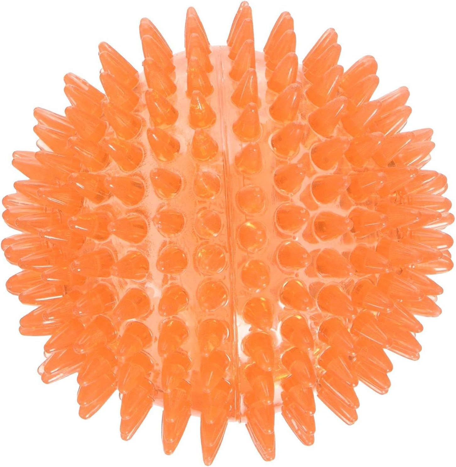 Rosewood Jolly Doggy Catch and Play Spikey Rubber Ball for Dogs, 8 cm, clear