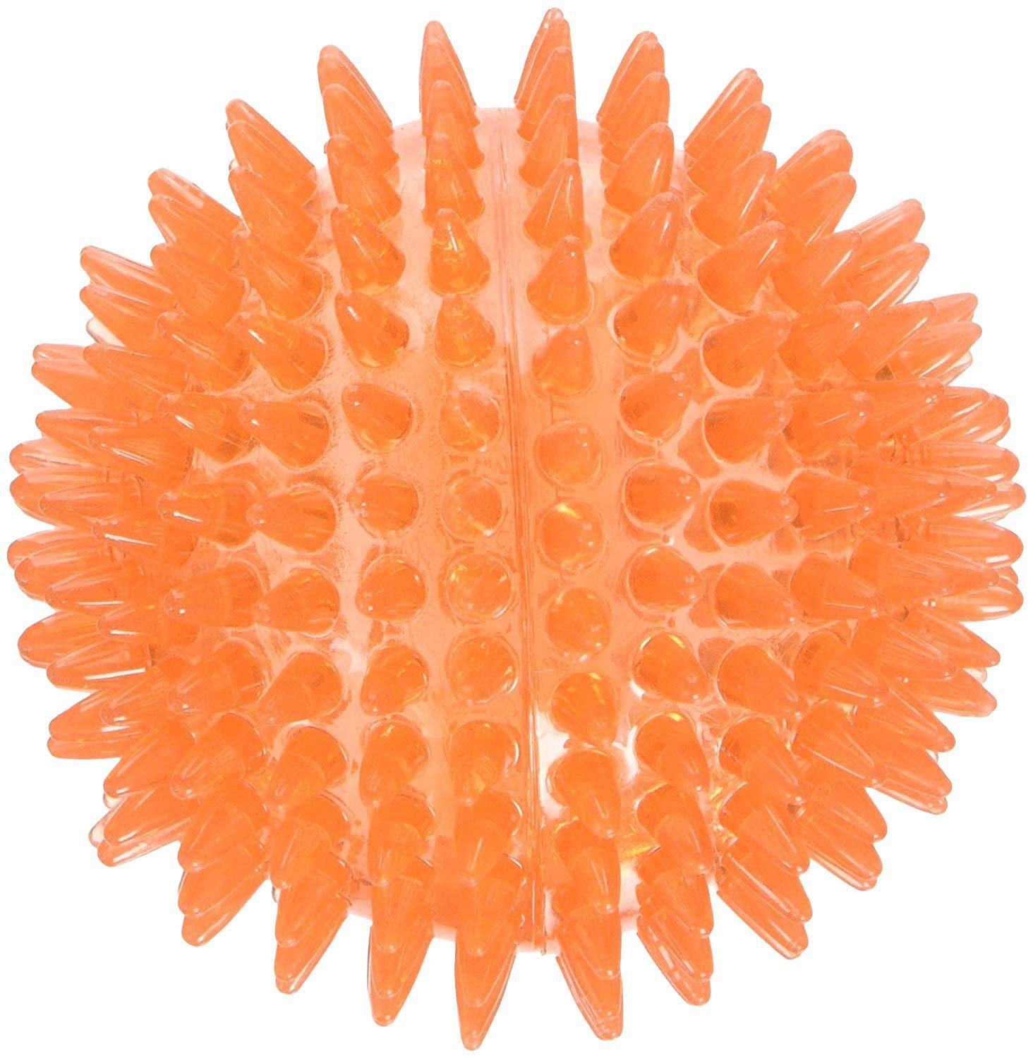 Jolly Doggy Catch and Play Spikey Rubber Ball for Dogs, 8 cm, clear