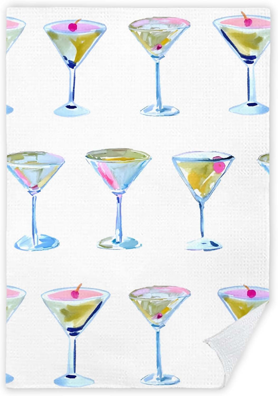 JINYO Cocktail Kitchen Towels, Cocktail Lovers Gifts Dish Tea Towels, Bar Towel for Bartender Kitchen, 16x24 Inch