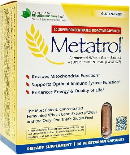 American BioSciences Metatrol Fermentado Extracto de Germen de Trigo - Apoyo inmunológico y mitocondria para una vitalidad renovada y energía