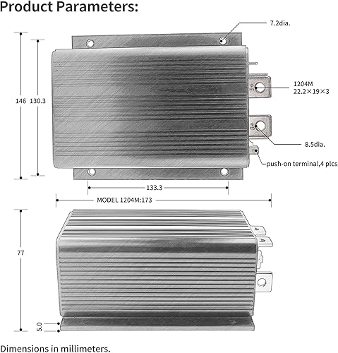 Miniatura 4 de Controlador de velocidad eléctrico para carrito de golf 1205-117 36V 400A 0-5K y 1204-1205 36V 500A 0-5K compatible con Curtis 1204 1205 36V EZGO