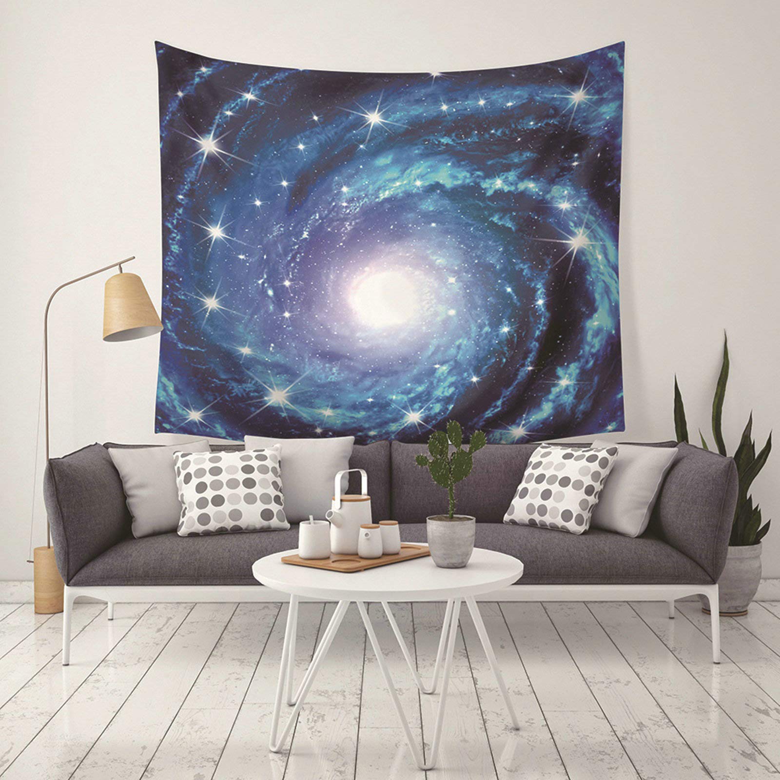 KnSam - Tapiz de pared de cielo estrellado azul oscuro para crear un ambiente relajante