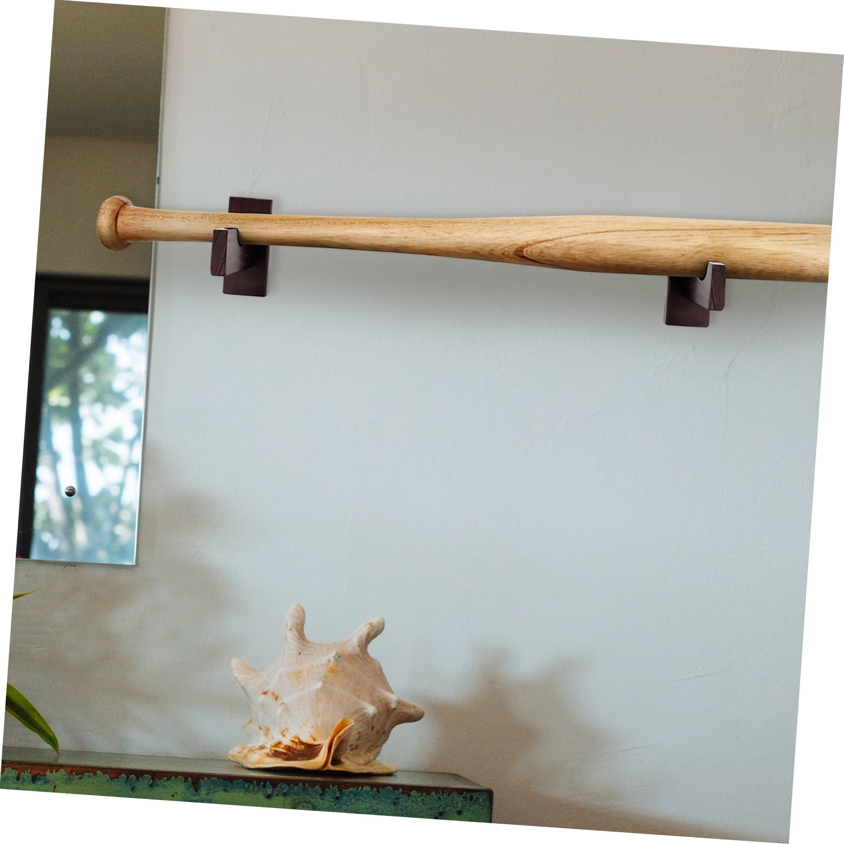 Unomor 1 Pair Wooden Bat Holder Wall Mount Bat Rack Holder Baseball Bat Display Indoor Bat Storage Bat Hangers
