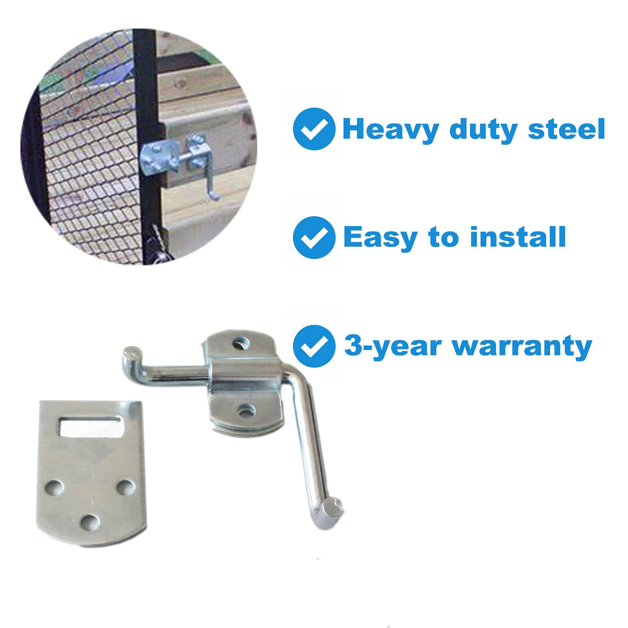 X-Haibei コーナーゲートラッチブラケット 2セット - 木製ユーティリティトレーラー、トラックステークベッド、セキュリティラック用