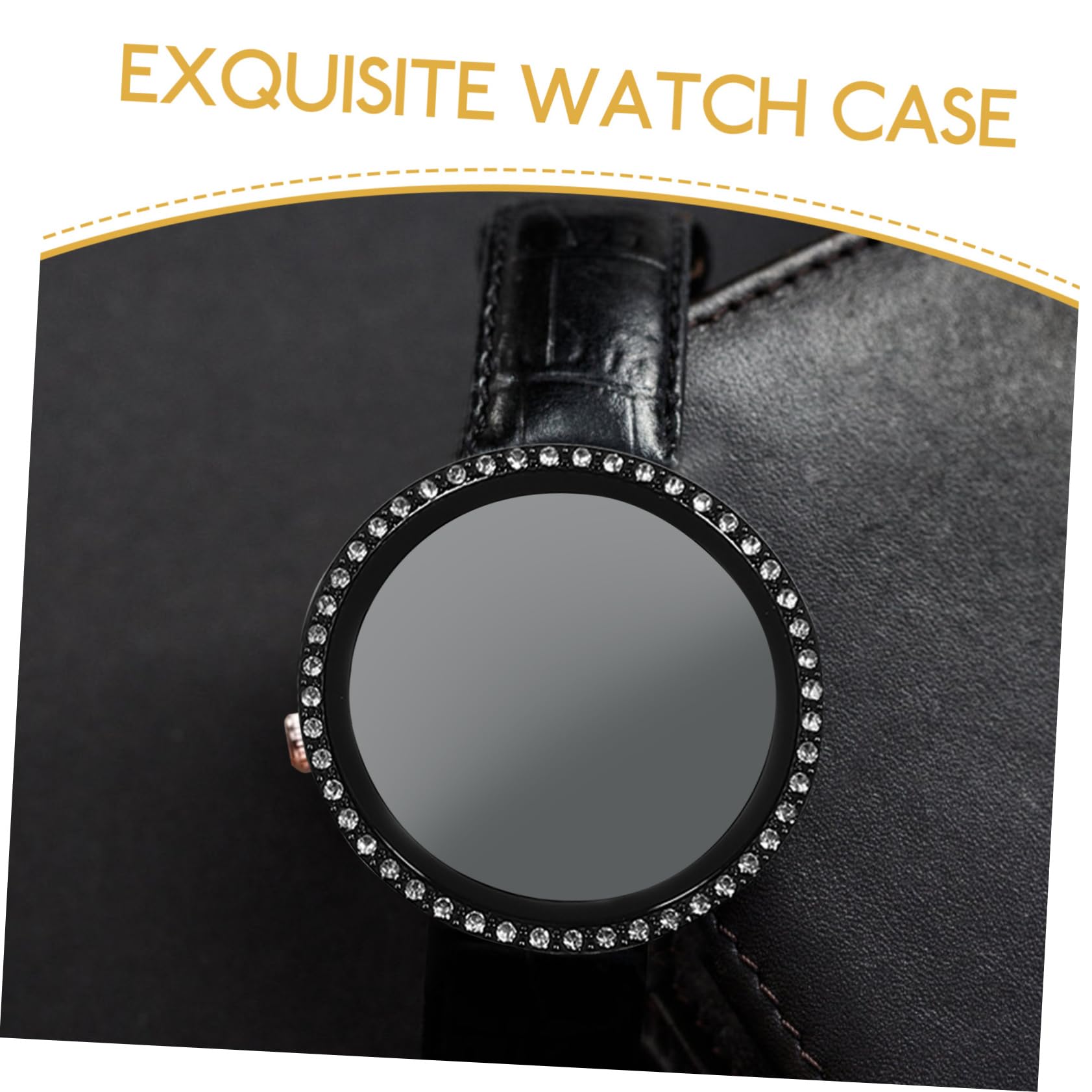 Artibetter 12stücke Teiliges Schutzset Für Watch Glitzernde Handgelenk-uhrenhülle Mit Kristallen Kratzfest Und Stoßdämpfend Einfache Montage Transparent Schwarz Silber