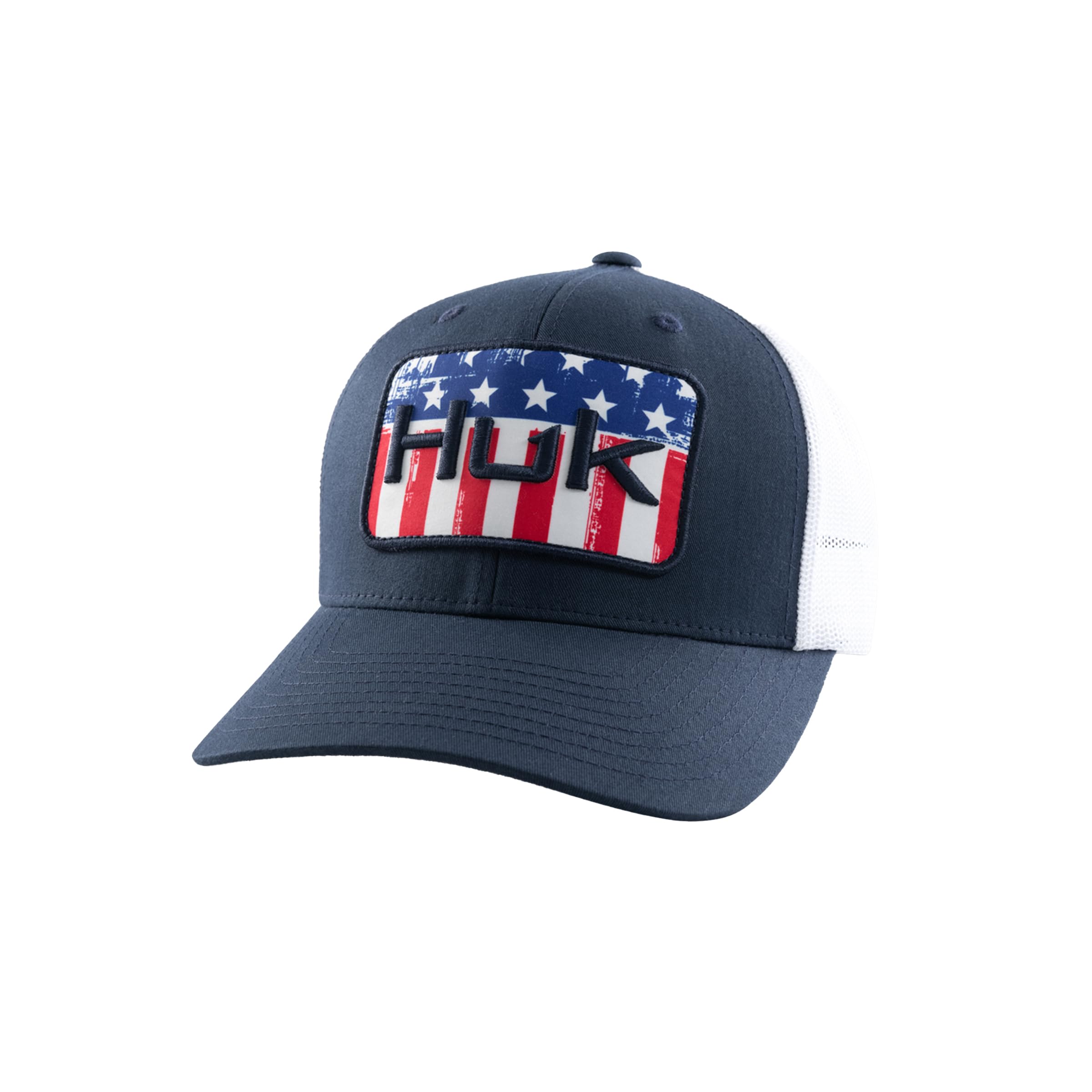 HUK Mens Trucker Hat, Anti-Glare Snapback Fishing Hat for Men, Salute - Naval Academy, One Size