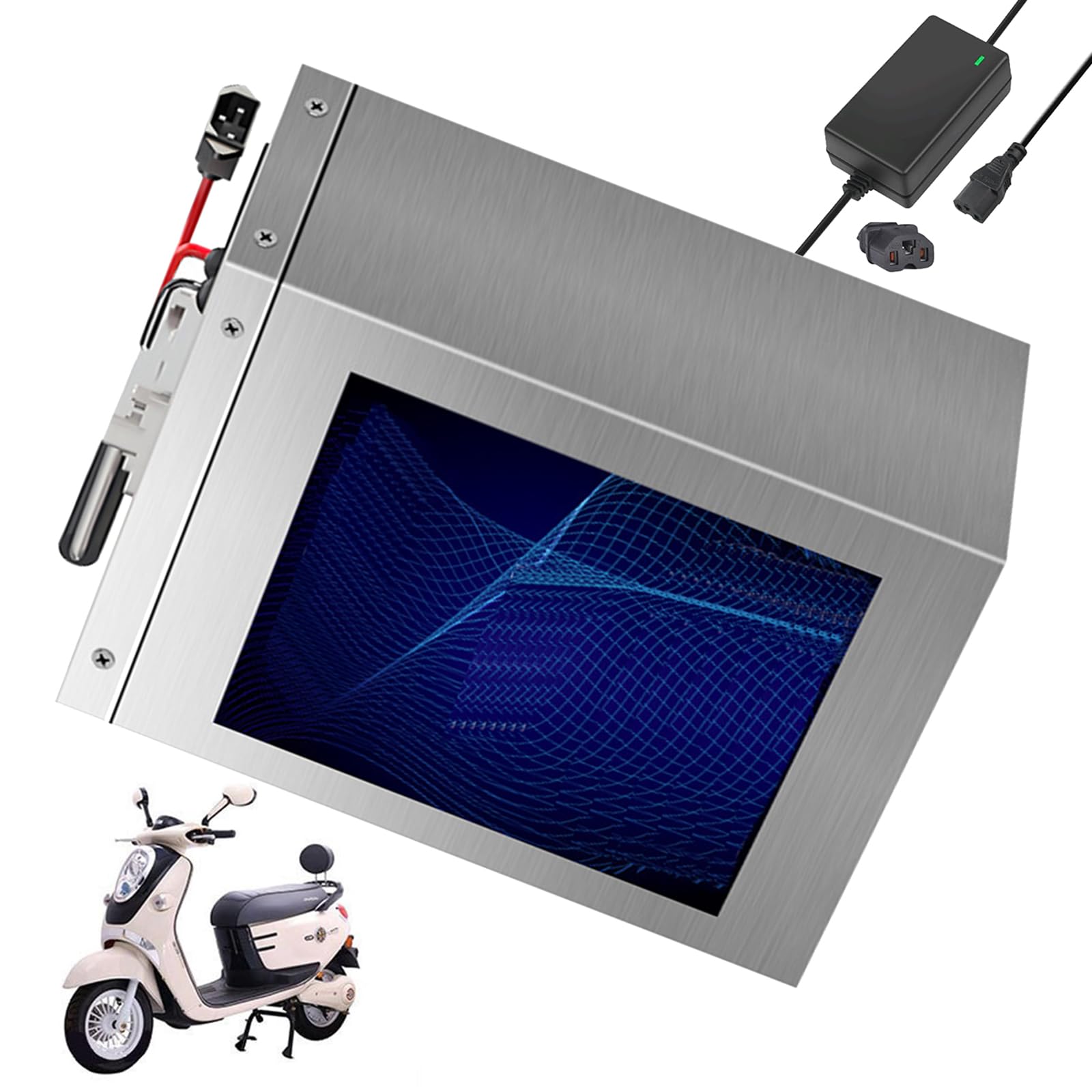 Moped Battery 48V 60V 72V Motorcycle Battery 30AH 45AH 55AH 60AH LiFePO4 Batteries for 0-4400W Motor with Charger