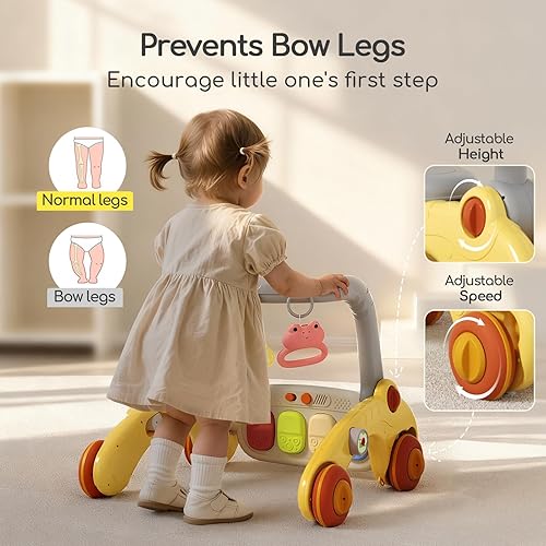 Miniatura 3 de 7 en 1 Baby Walk Gym Playmate con juguetes colgantes, juguete mecedora para bebé, tabla de equilibrio para niños