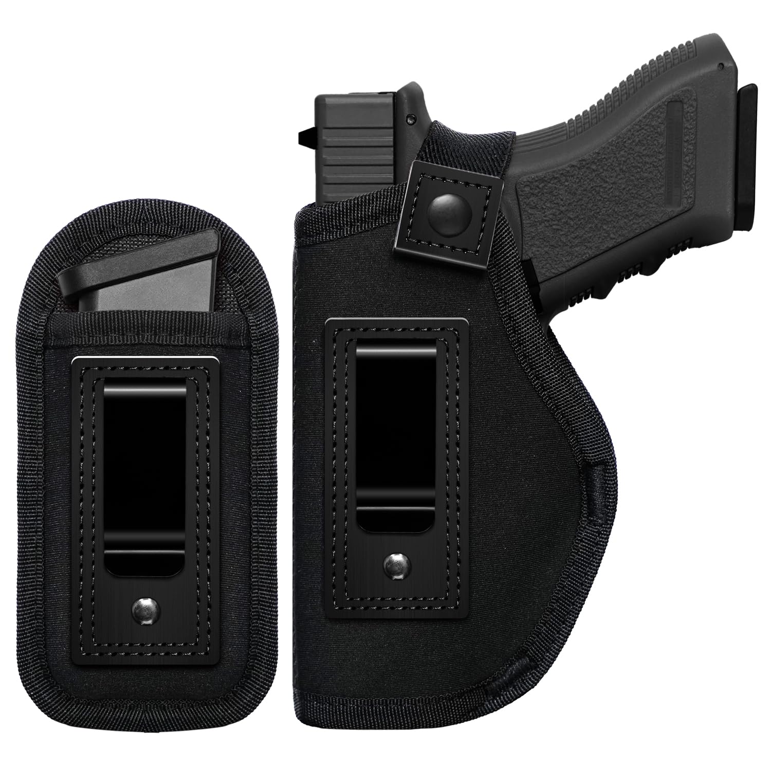 Universal Gun Holsters with Mag Pouch for Men/Women,IWB 9mm Pistols Holster Right Left Handed,Concealed Carry,Fits S&W M&P Shield Glock 9/40 P320 17 19 26 27 42 43,Similar Handguns
