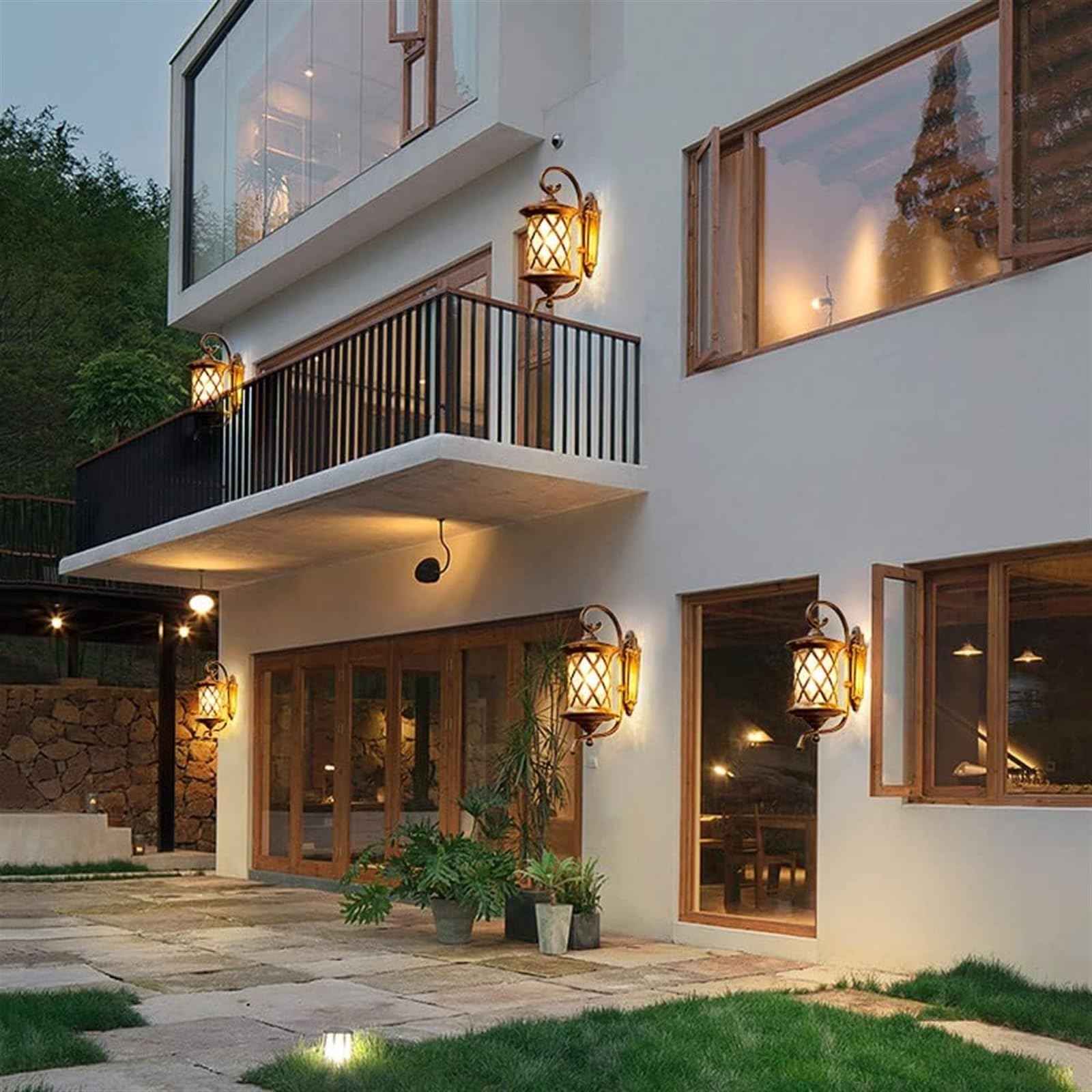 Applique Murale étanche en pin, éclairage d'extérieur, éclairage de Porche, Cage en Verre, luminaires extérieurs E27, Montage Mural, Appliques murales étanches IP44 pour Garage et terrasse
