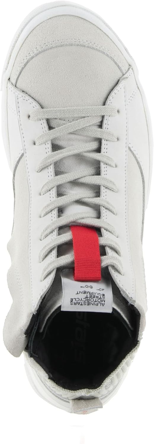 Alpinestars Stated Shoes, CE-Certified, Lightweight, Sleek Design & Comfortable Fit, 13.5, White/Cool Gray