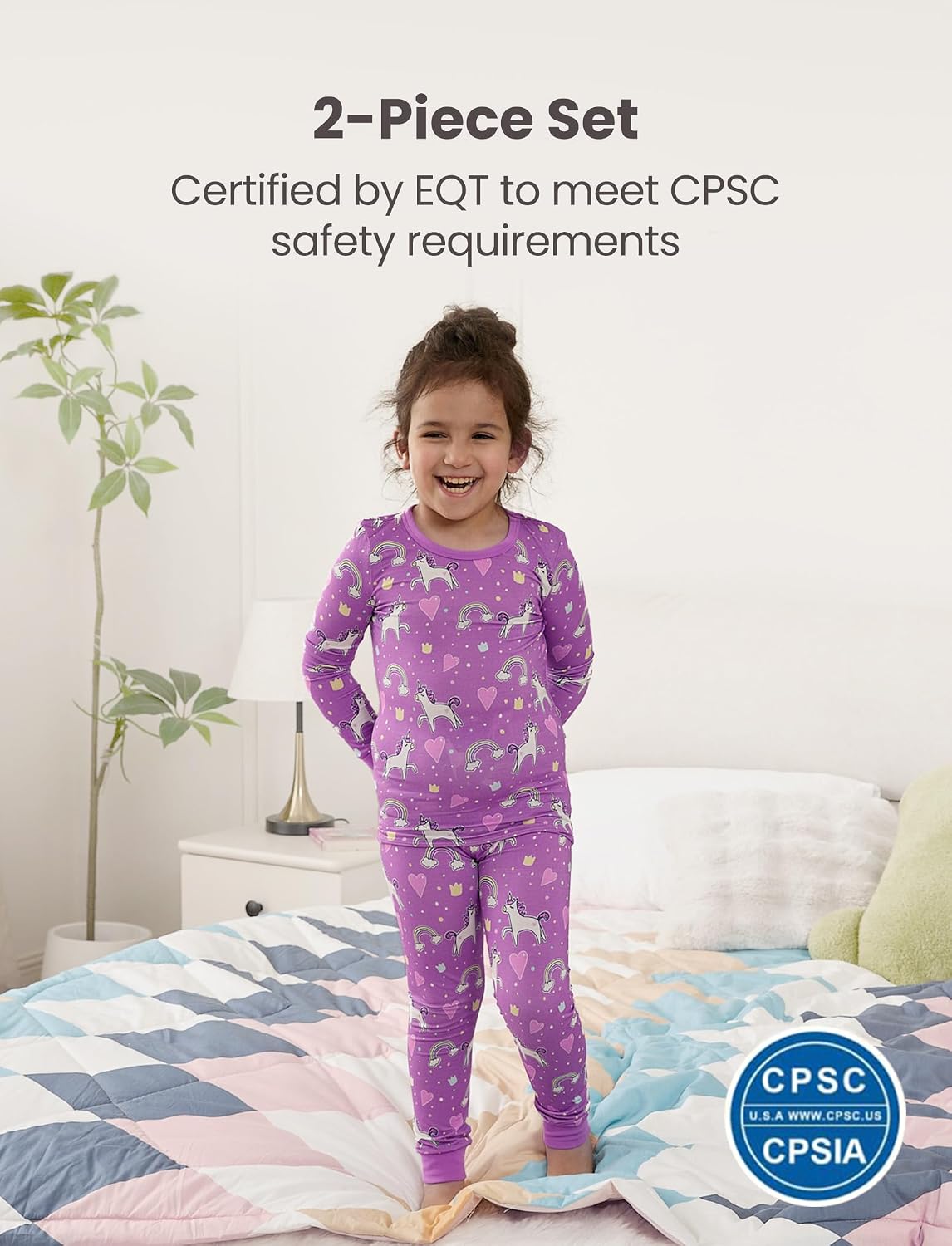 PATPAT Bamboo Viscose Pajama Sets for Toddler Boys & Girls Baby Kids, Ultra-soft Snug fit Pjs Sleepers for Birthday Holiday