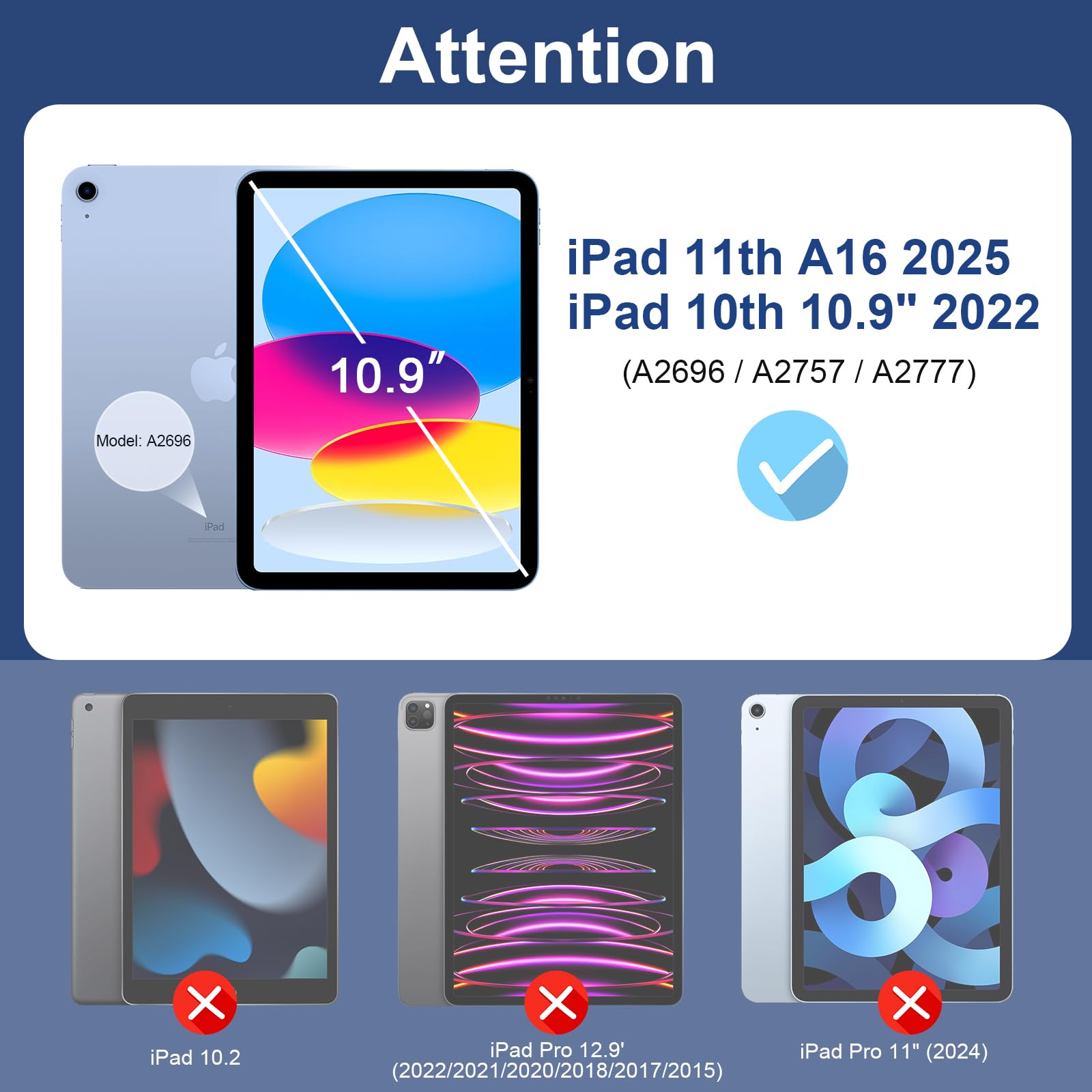 SIBEITU Confezione da 2 pellicole protettive compatibili con iPad10a generazione da 10,9 pollici (modello A2696 / A2757 / A2777), pellicola in vetro temperato per iPad 10a generazione 2022 rilasciato.