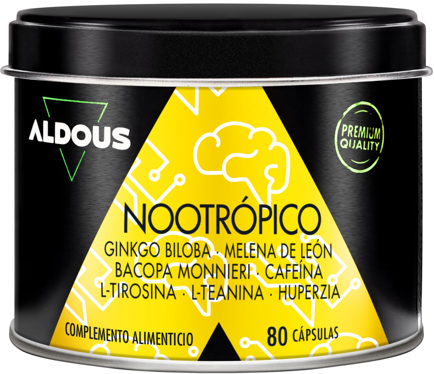 Nootropico - 80 Capsule - Con L-Tirosina, Bacopa Monnieri e Ginkgo Biloba Lions